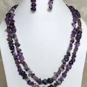 Amethyst Allure - DN0538 - One long beautiful 40” string of tumbles and chips of Amethyst.